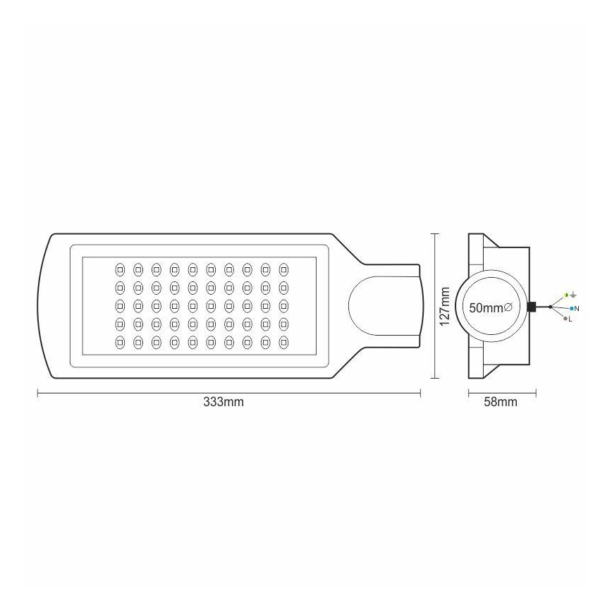 LED Lampa uliczna LED/50W/170-400V 4000K IP65