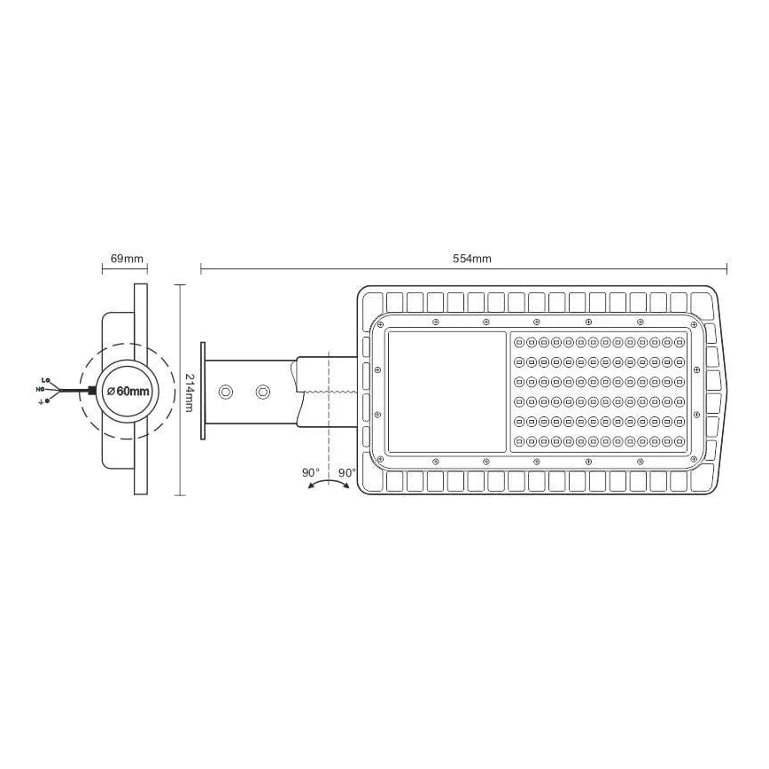 LED Lampa uliczna LED/60W/230V 5000K IP65