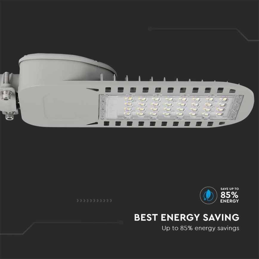 LED Lampa uliczna SAMSUNG CHIP LED/50W/230V 6500K szare