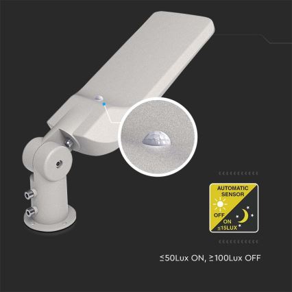 LED Lampa uliczna z czujnikiem SAMSUNG CHIP LED/30W/230V 6500K IP65