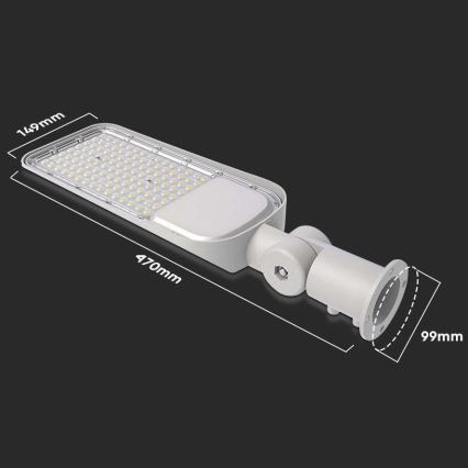 LED Lampa uliczna z czujnikiem SAMSUNG CHIP LED/50W/230V 4000K IP65