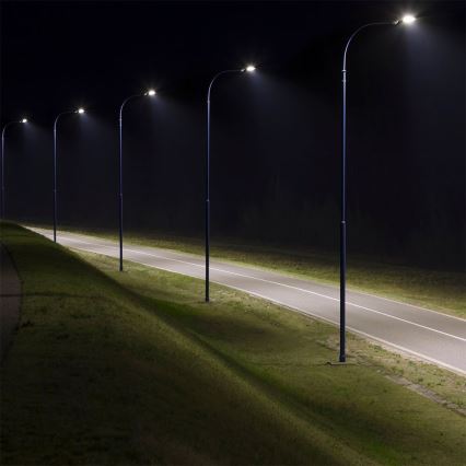 LED Lampa uliczna z czujnikiem zmierzchu SAMSUNG CHIP LED/100W/230V 4000K IP65 szary