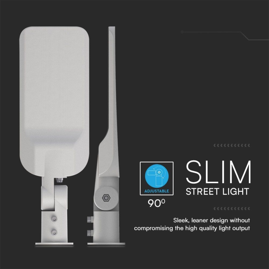 LED Lampa uliczna z czujnikiem zmierzchu SAMSUNG CHIP LED/100W/230V 4000K IP65 szary
