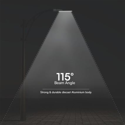 LED Lampa uliczna z czujnikiem zmierzchu SAMSUNG CHIP LED/100W/230V 4000K IP65 szary