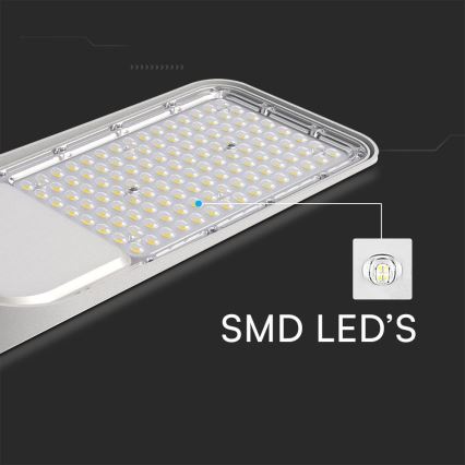LED Lampa uliczna z czujnikiem zmierzchu SAMSUNG CHIP LED/100W/230V 4000K IP65 szary