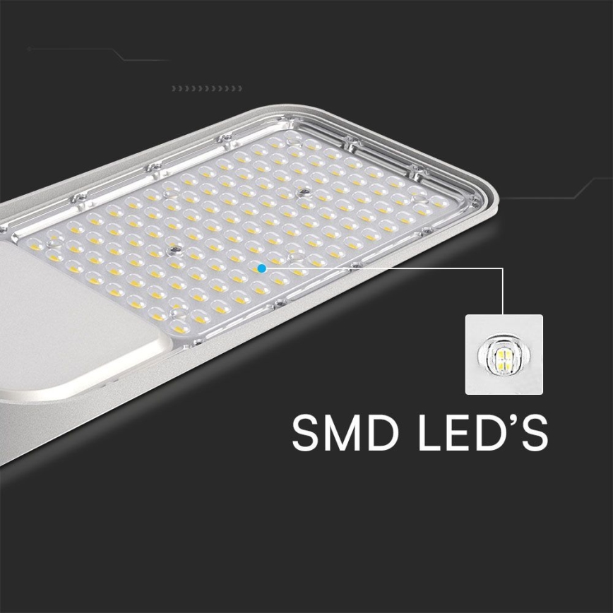 LED Lampa uliczna z czujnikiem zmierzchu SAMSUNG CHIP LED/100W/230V 4000K IP65 szary
