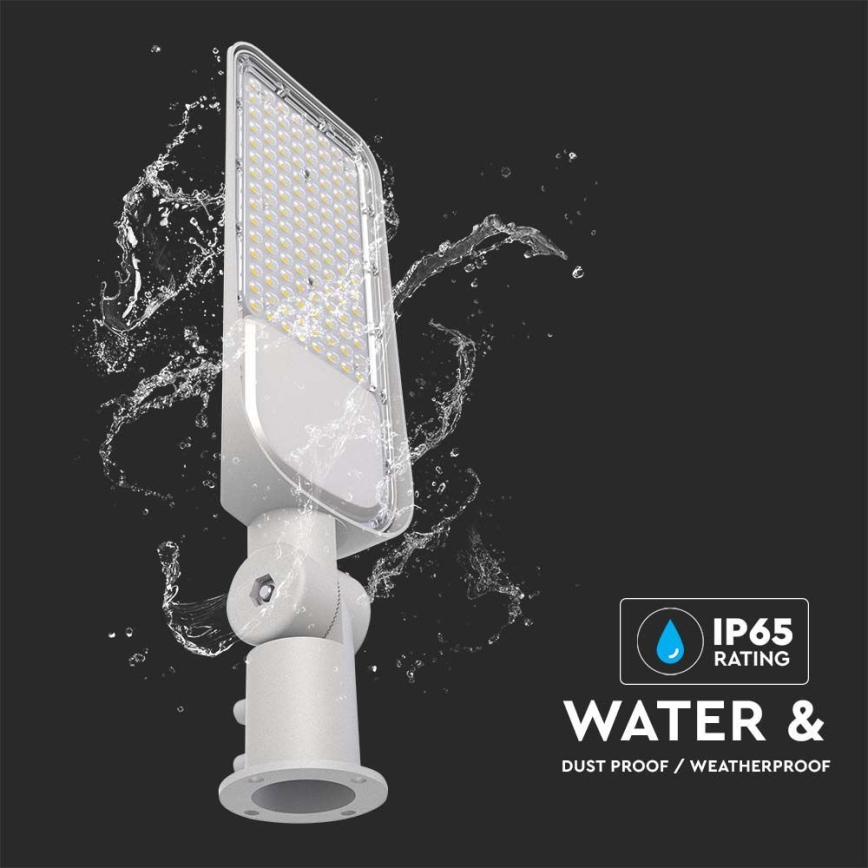 LED Lampa uliczna z czujnikiem zmierzchu SAMSUNG CHIP LED/100W/230V 6500K IP65 szary