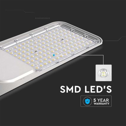 LED Lampa uliczna z czujnikiem zmierzchu SAMSUNG CHIP LED/100W/230V 6500K IP65 szary