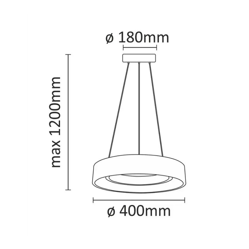 LED lampa wisząca BODO 1xLED/20W/230V czarna
