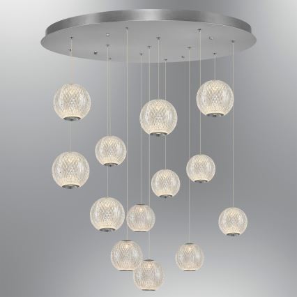 LED Lampa wisząca CREMONA 13xLED/5W/230V 3000K matowy chrom