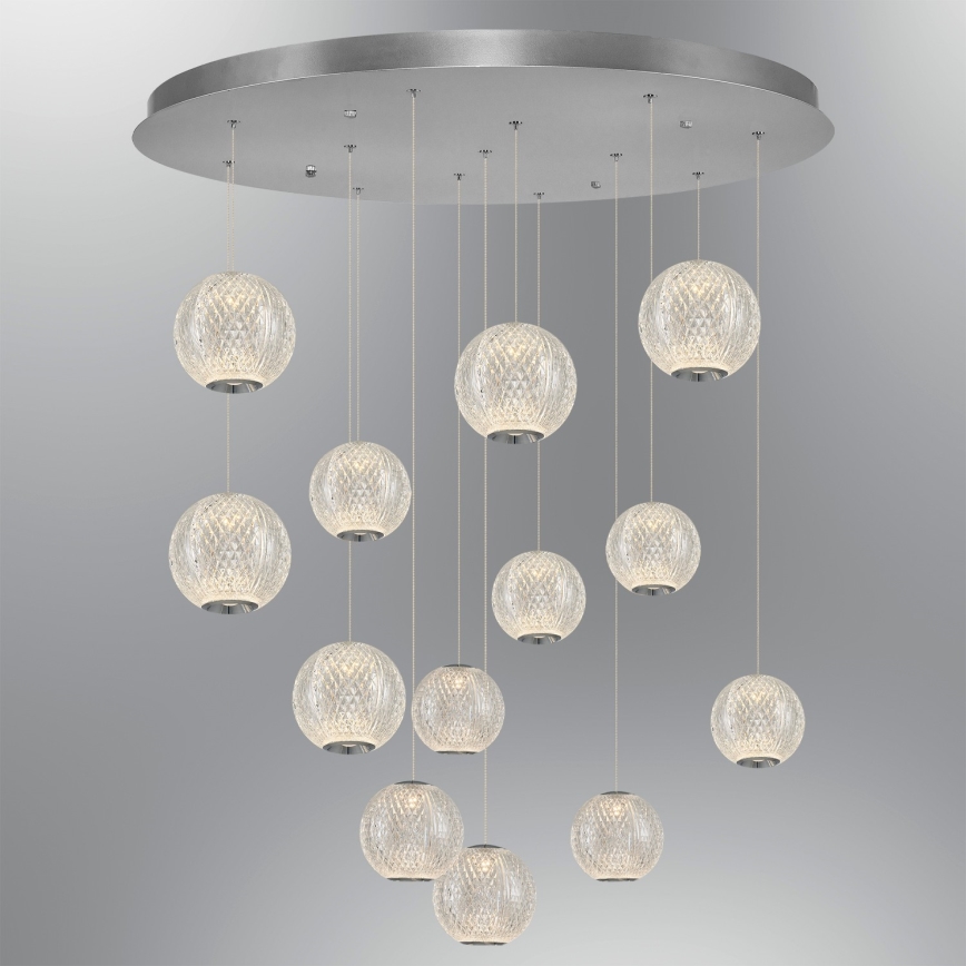 LED Lampa wisząca CREMONA 13xLED/5W/230V 3000K matowy chrom