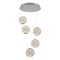 LED Lampa wisząca CREMONA 5xLED/5W/230V 3000K matowy chrom