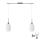 LED lampa wisząca HARMA 2xE27/60W/230V matowy chrom/biały