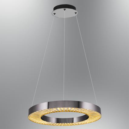 LED Lampa wisząca JESI LED/35W/230V 3000K średnica 60 cm srebrna