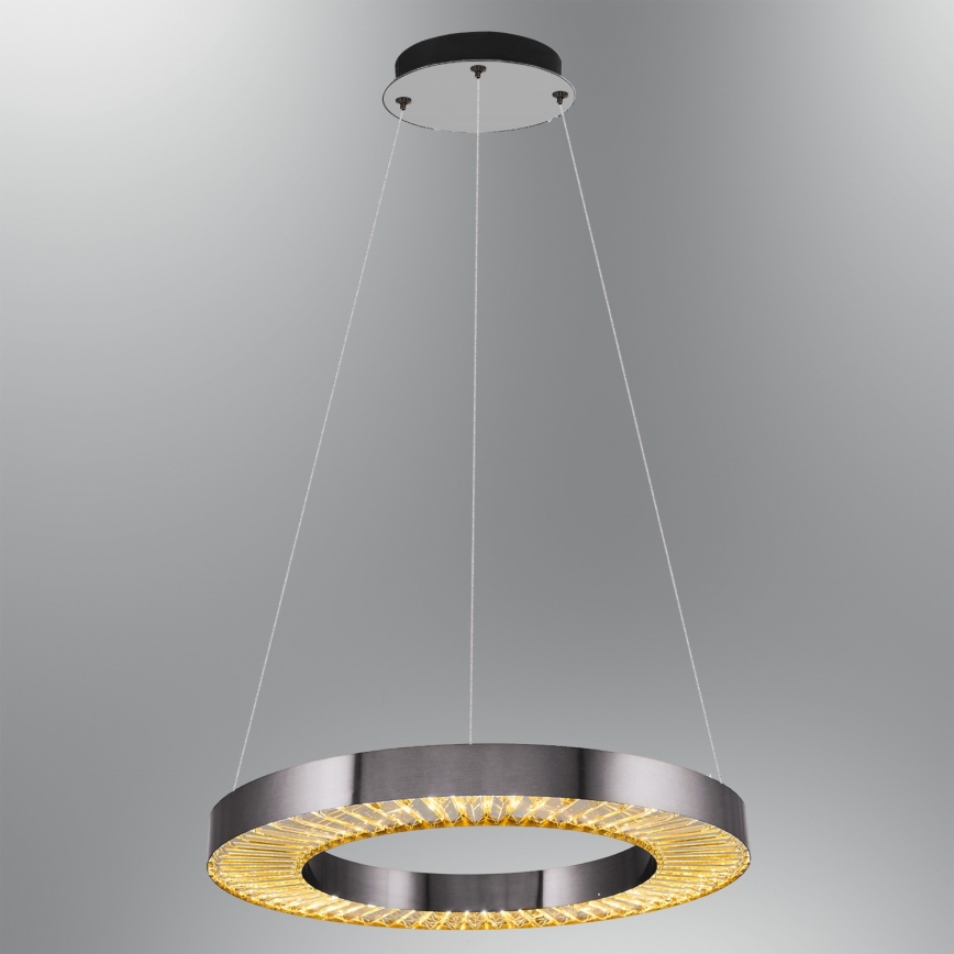 LED Lampa wisząca JESI LED/35W/230V 3000K średnica 60 cm srebrna