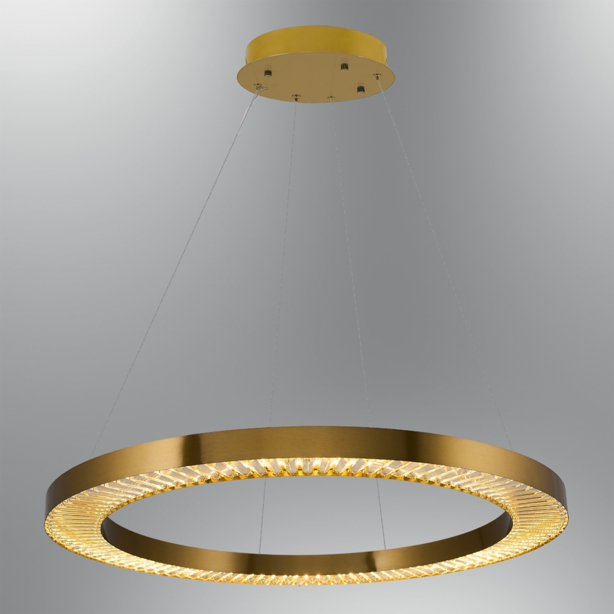 LED Lampa wisząca JESI LED/90W/230V 3000K średnica 100 cm brązowa