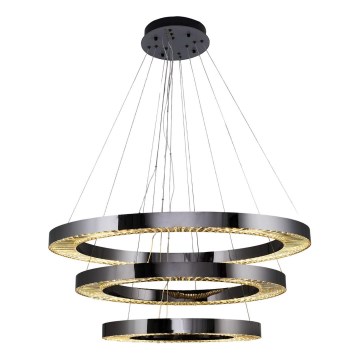 LED Lampa wisząca JESI LED/99W/230V 3000K średnica 100 cm srebrna