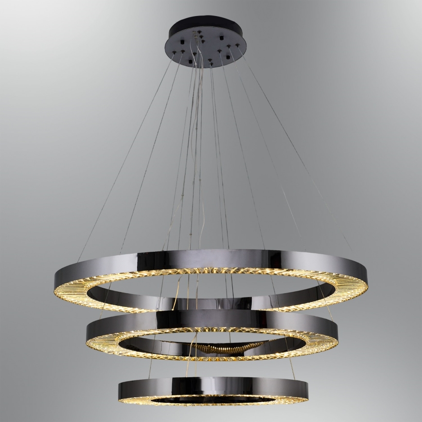 LED Lampa wisząca JESI LED/99W/230V 3000K średnica 100 cm srebrna