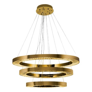 LED Lampa Wisząca JESI LED/99W/230V 3000K Ø 100 cm Brązowa