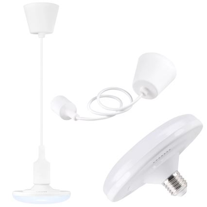LED Lampa wisząca KIKI 1xE27/10W/230V biala