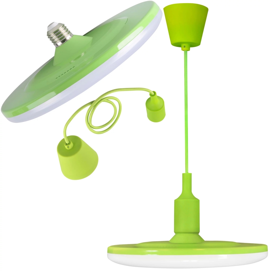 LED Lampa wisząca KIKI 1xE27/15W/230V zielona