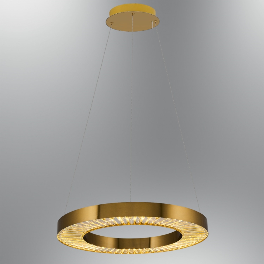 LED Lampa wisząca na linkach JESI LED/35W/230V 3000K Ø 60 cm brązowa