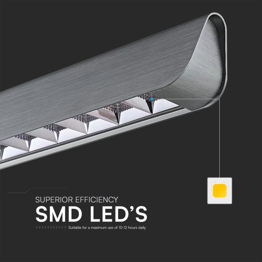 Żyrandol LED na linkę LED/36W/230V 3000/4000/6400K antracyt