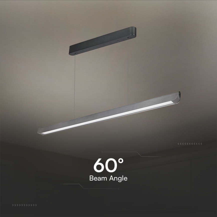 Żyrandol LED na linkę LED/36W/230V 3000/4000/6400K antracyt
