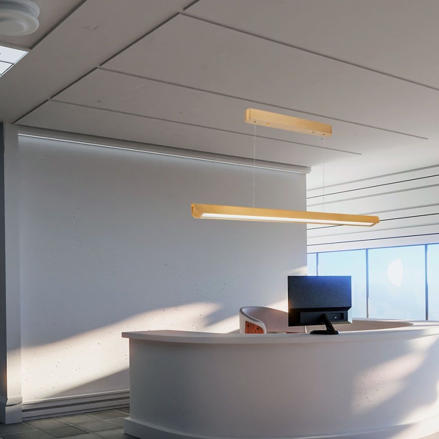 Żyrandol LED na linkę LED/36W/230V 3000/4000/6400K złoty
