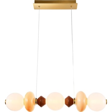 LED Lampa wisząca na przewodzie FLORES LED/20W/230V złota/pomarańczowa/brązowa