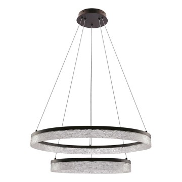 LED lampa wisząca na przewodzie FROZI LED/38W/230V śr. 60 cm czarna