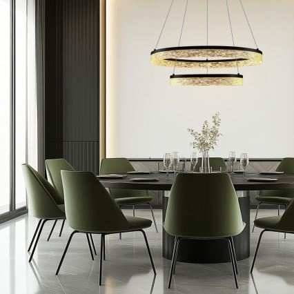 LED lampa wisząca na przewodzie FROZI LED/38W/230V śr. 60 cm czarna