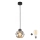 LED Lampa wisząca na przewodzie ZULIA 1xE27/15W/230V czarna/dymna