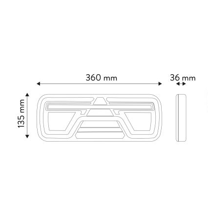 LED Lampa zespolona z kierunkowskazem dynamicznym LED/10-30V IP67 lewe