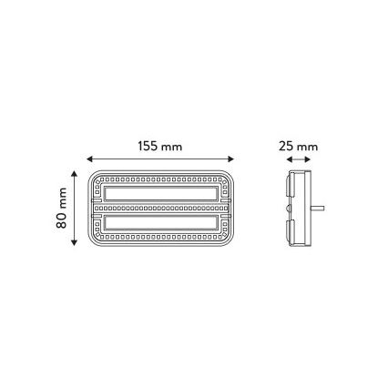 LED Lampa zespolona z kierunkowskazem dynamicznym LED/12-24V IP65
