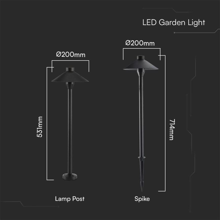 LED Lampa zewnętrzna 2w1 LED/7W/230V IP65 3000K