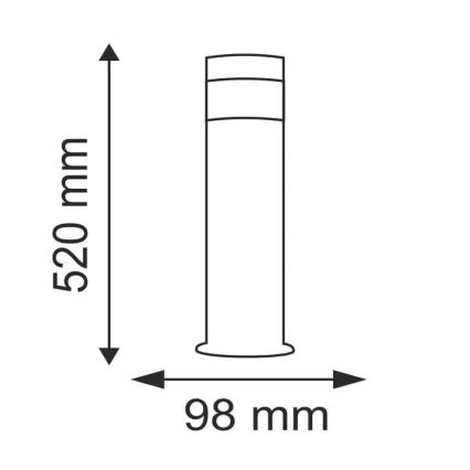 LED Lampa zewnętrzna COLLUM 1xLED/3,6W/230V IP44 52 cm