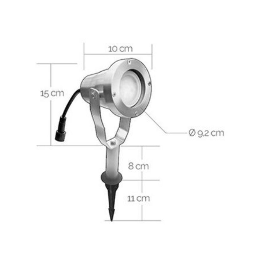 LED Lampa zewnętrzna EASY CONNECT 1xGU10/4W/230V IP67 matowy chrom