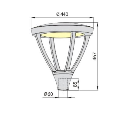 LED Lampa zewnętrzna ELGO LED/45W/230V 4000K