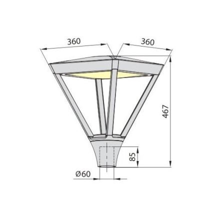 LED Lampa zewnętrzna ELGO LED/60W/230V 4000K