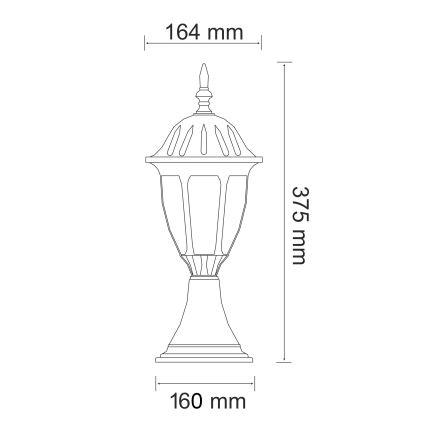 LED Lampa zewnętrzna FLORENCJA 1xE27/10W/230V IP43