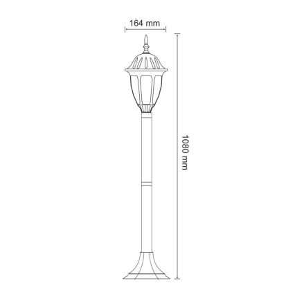 LED Lampa zewnętrzna FLORENCJA 1xE27/10W/230V IP43