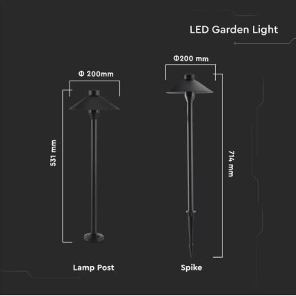 LED Lampa zewnętrzna GARDEN LED/7W/230V 3000K IP65