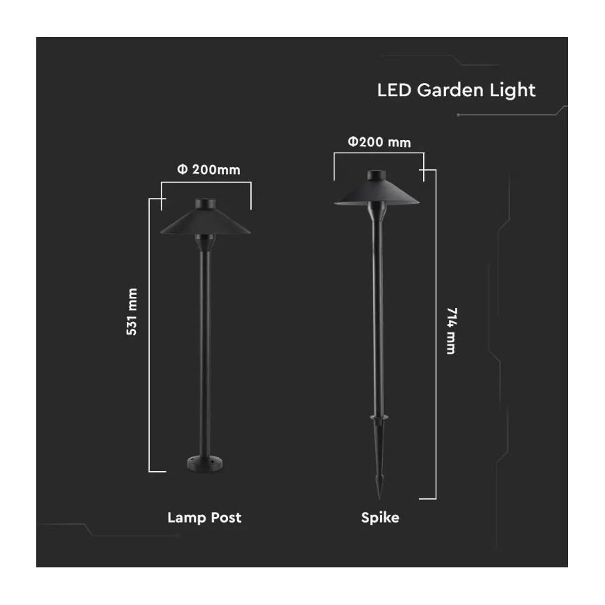 LED Lampa zewnętrzna GARDEN LED/7W/230V 3000K IP65