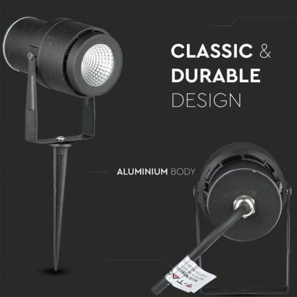 LED Lampa zewnętrzna LED/12W/100-240V IP65 4000K czarne