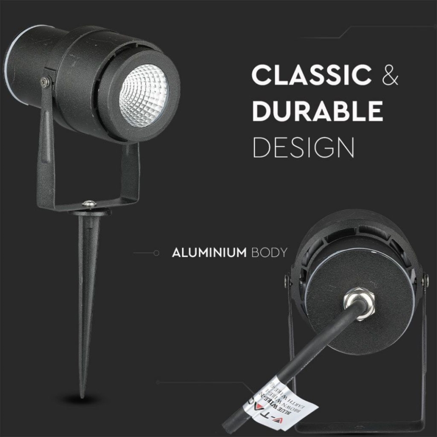 LED Lampa zewnętrzna LED/12W/100-240V IP65 4000K czarne