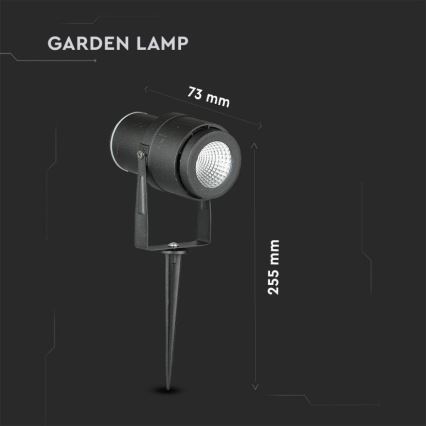 LED Lampa zewnętrzna LED/12W/100-240V IP65 4000K czarne