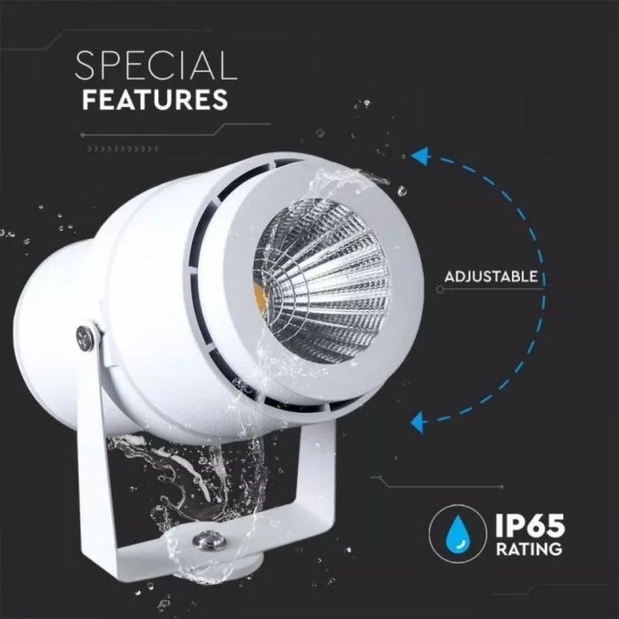 LED Lampa zewnętrzna LED/12W/100-240V IP65 biały - zielony światło