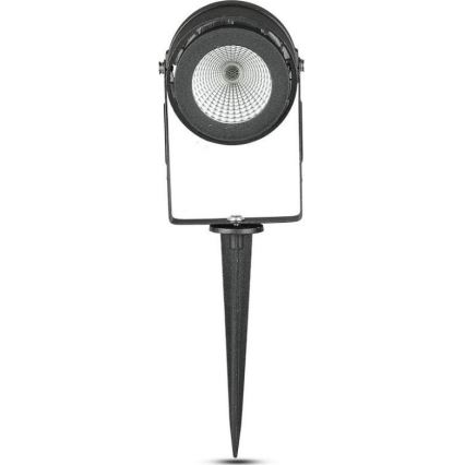 LED Lampa zewnętrzna LED/12W/100-240V IP65 czarna - zielone światło