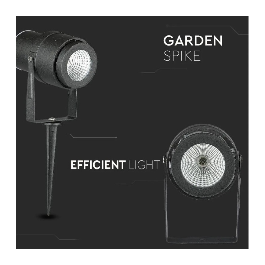 LED Lampa zewnętrzna LED/12W/230V 3000K czarny IP65